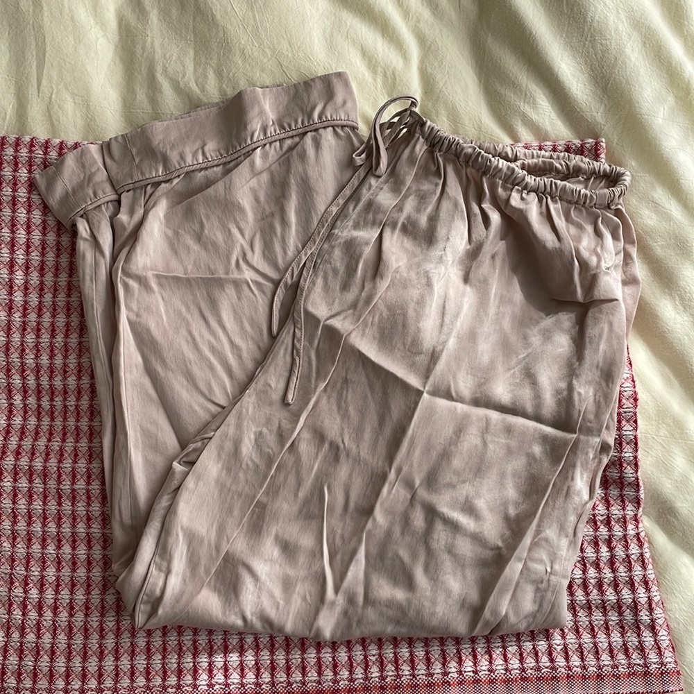 Melinda Fenton, Champagne 100% silk pajama pants, Size Medium
